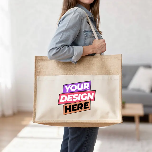 Promotional Paradise Jute Tote Bag view 4