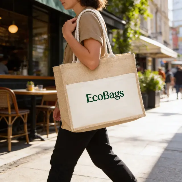 Promotional Paradise Jute Tote Bag view 5