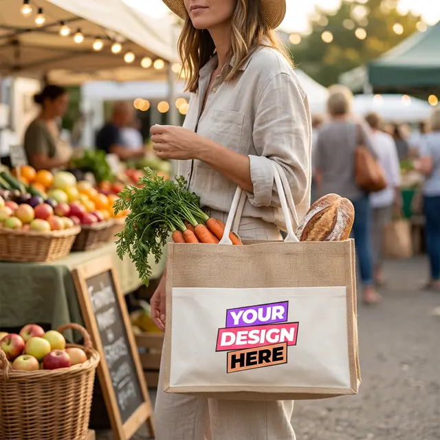 Promotional Paradise Jute Tote Bag view 6
