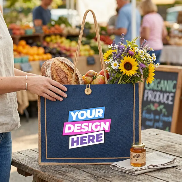 Economy Paradise Jute Tote Bag view 2