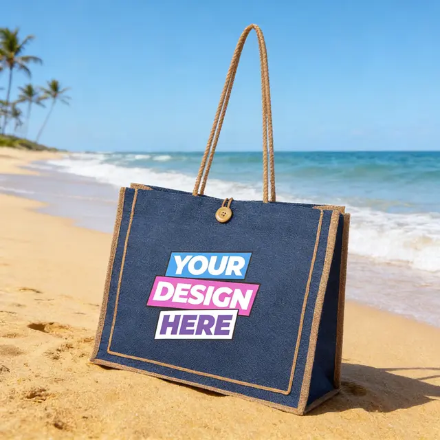 Economy Paradise Jute Tote Bag view 4
