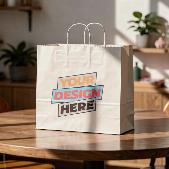 White Kraft Paper Bags view 10