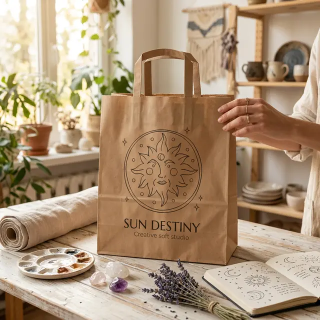 Paper Shopping Bag With Handles view 9