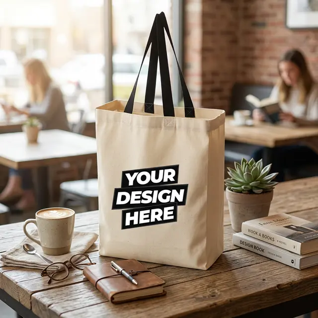 Cotton Tote Bags (Natural) view 5