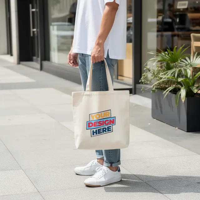 Heavy Canvas Tote Bags (Natural) view 11