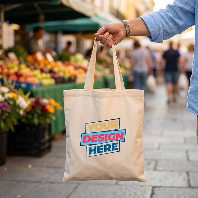 Heavy Duty Eco Cotton Tote Bags (Natural) view 4