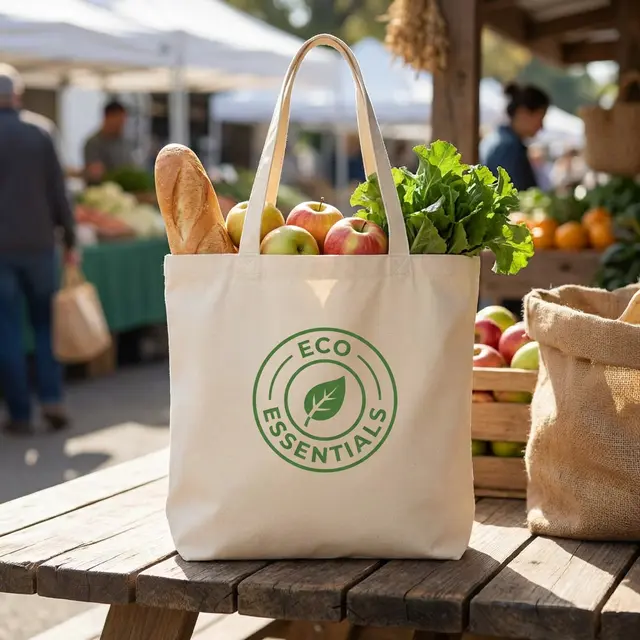 Heavy Duty Eco Cotton Tote Bags (Natural) view 5