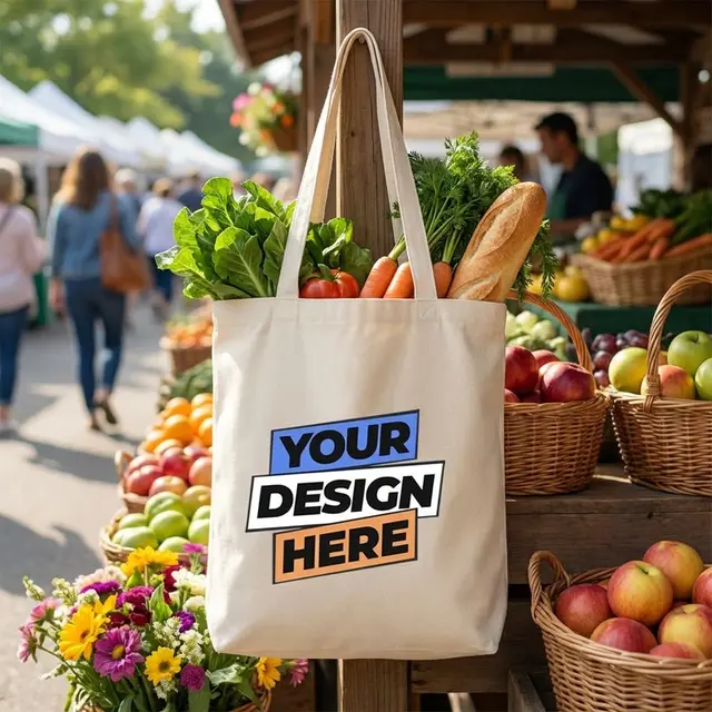 Jumbo Cotton Tote Bags (Natural) view 10