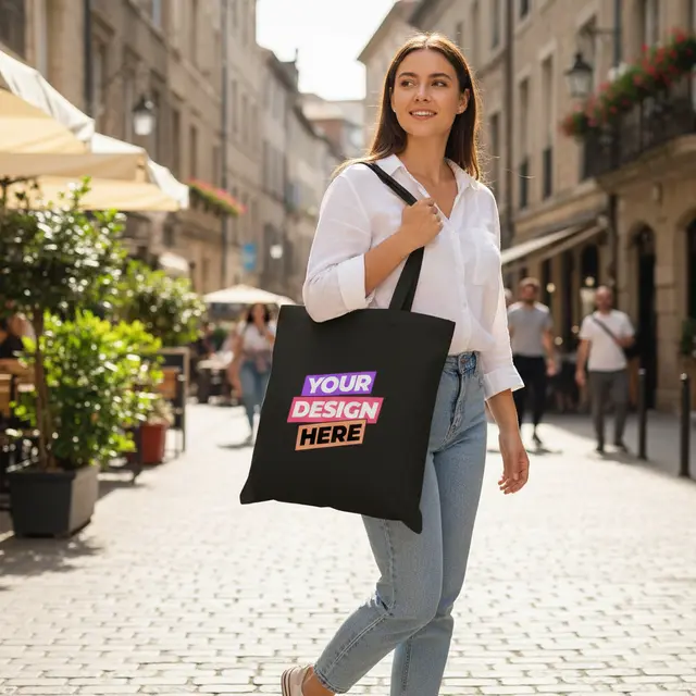 Economy Colored Cotton Shopping Bags view 3