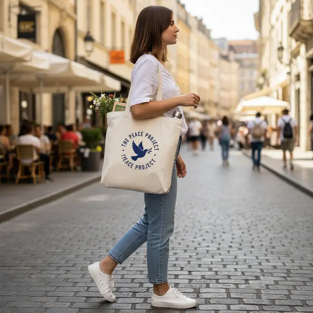 Premium Cotton Shopping Bags (Natural) view 4