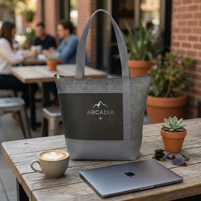 Chrome Cooler Tote Bags view 3
