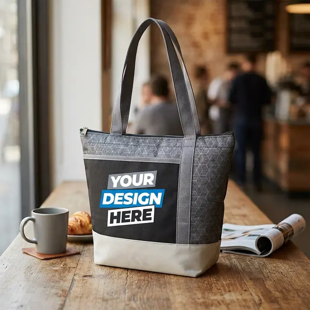 Chrome Cooler Tote Bags view 4