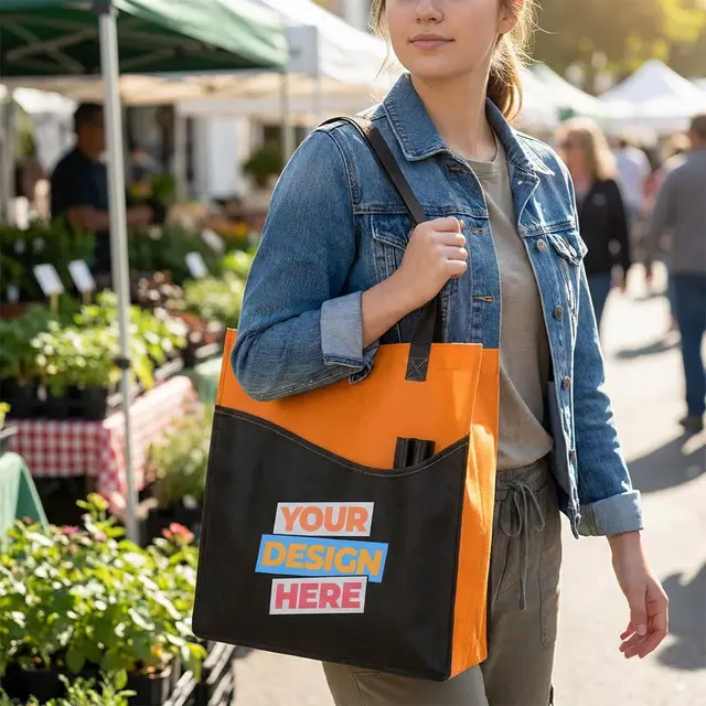 Rivers Pocket Tote Bags view 4