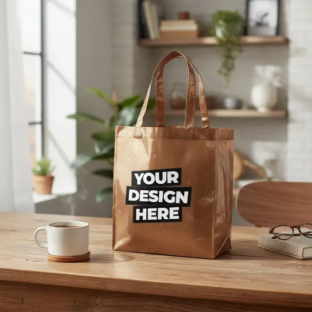 Laminated Tote Bags view 4