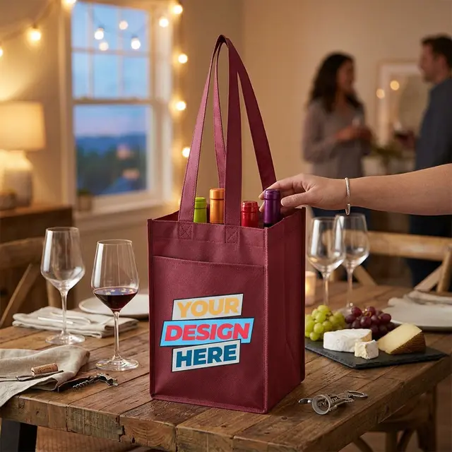 4-Bottle Wine Tote Bag view 3