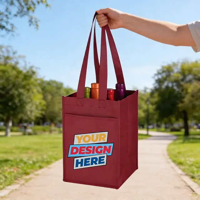 4-Bottle Wine Tote Bag view 5