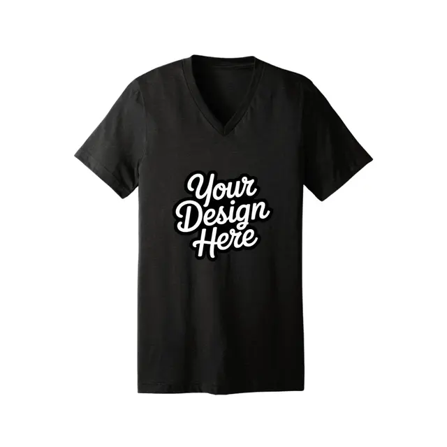 Bella + Canvas Unisex CVC Jersey V-Neck T-Shirt view 3