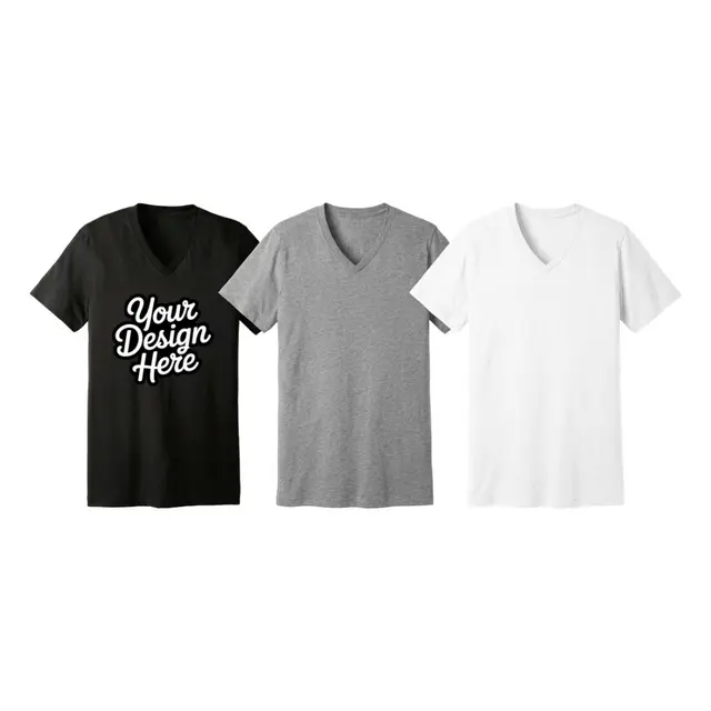 Bella + Canvas Unisex CVC Jersey V-Neck T-Shirt view 5