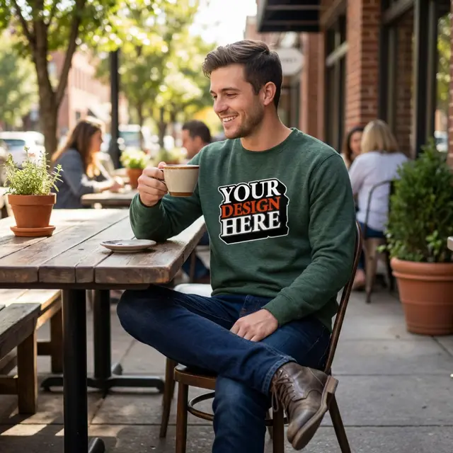 Bella + Canvas Unisex Sponge Fleece Crewneck Sweatshirt view 2