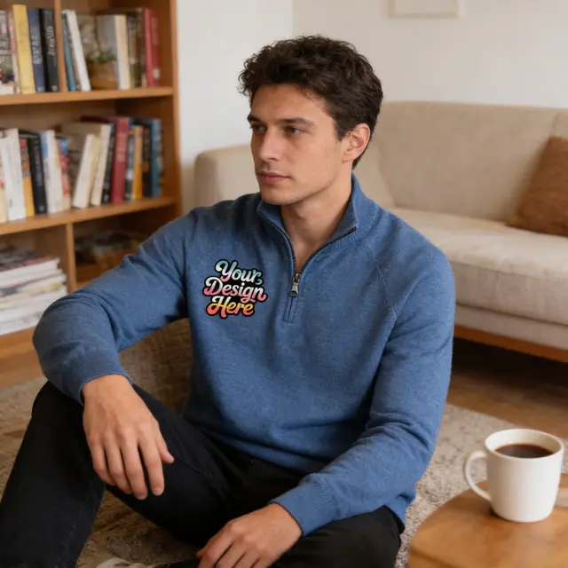 Brooks Brothers Cotton Stretch 1/4-Zip Sweater view 2