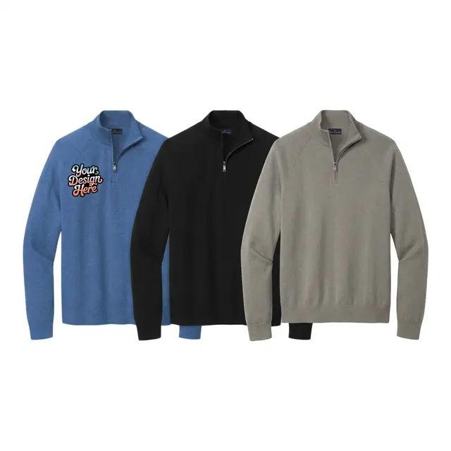 Brooks Brothers Cotton Stretch 1/4-Zip Sweater view 5