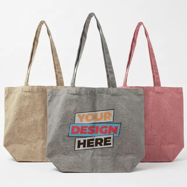 Bottom Gusset Color Cotton Tote Bags view 2