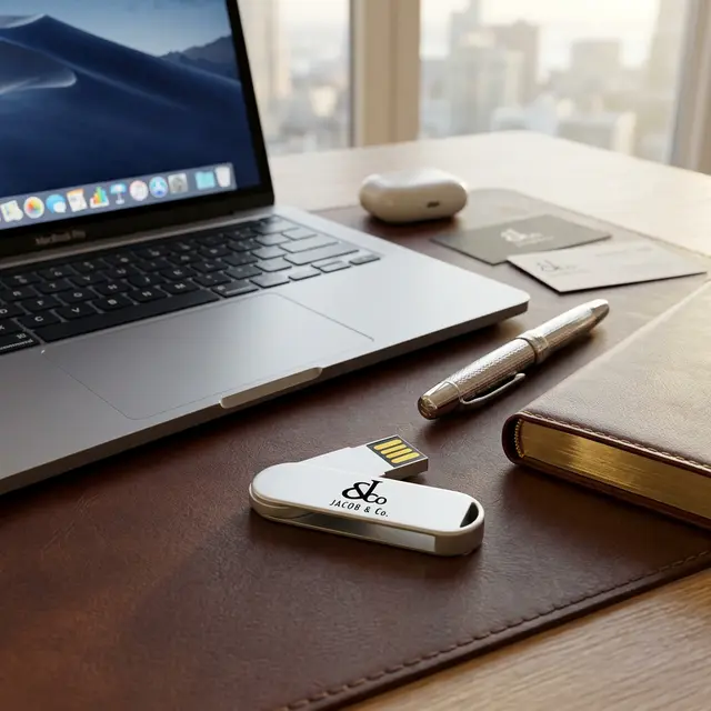 Custom Metal Swivel USB view 3