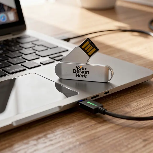 Custom Metal Swivel USB view 4