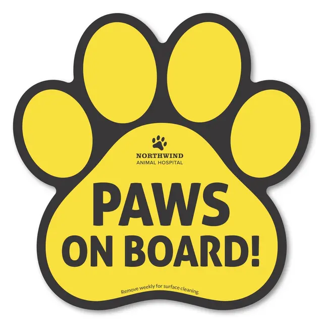 Paw Print Car Magnet 5.75 x 5.75 view 2