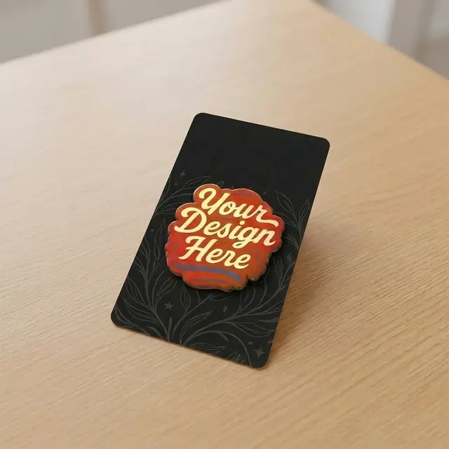 Hard Enamel Pins With Backing Card view 3