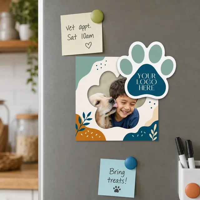 Paw Print Punch Out Picture Frame Magnet view 2