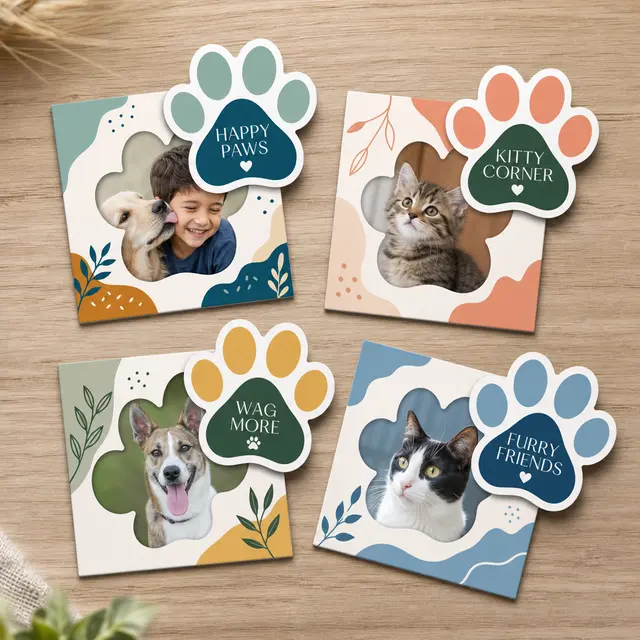 Paw Print Punch Out Picture Frame Magnet view 4