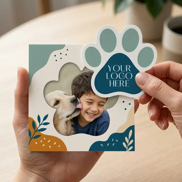 Paw Print Punch Out Picture Frame Magnet view 5
