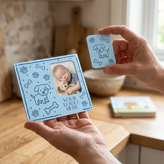 Rectangle Punch Out Picture Frame Magnet view 3