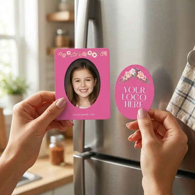 Oval Punch Out Picture Frame Magnets view 3