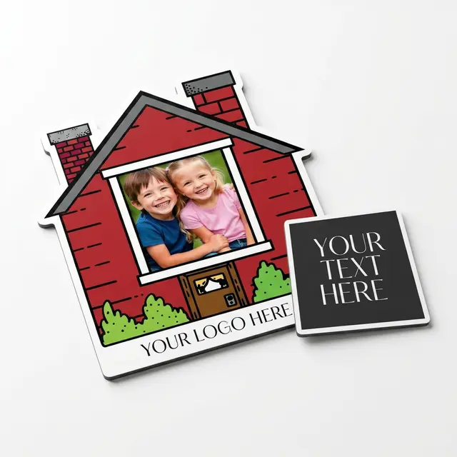 House Picture Frame Magnet - Rect Punch Out view 2