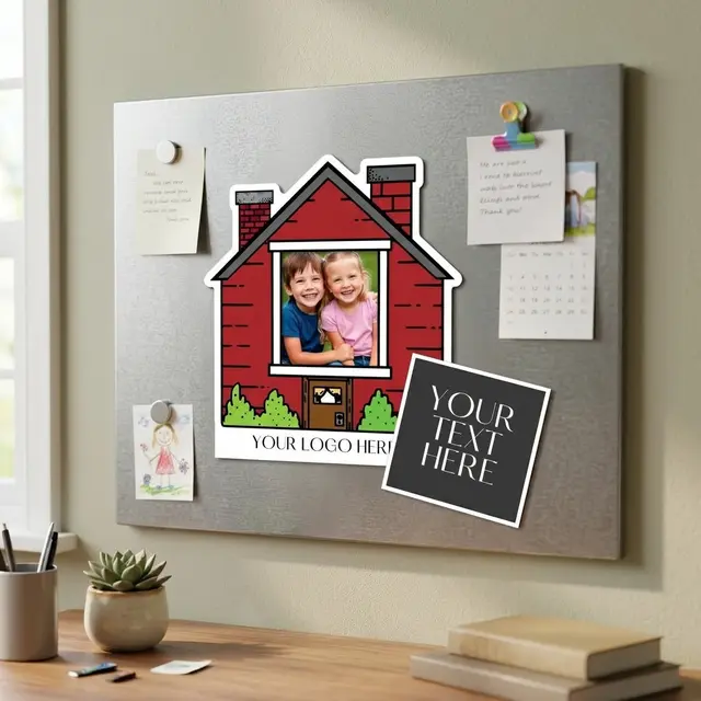 House Picture Frame Magnet - Rect Punch Out view 3