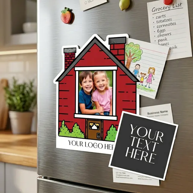 House Picture Frame Magnet - Rect Punch Out view 4