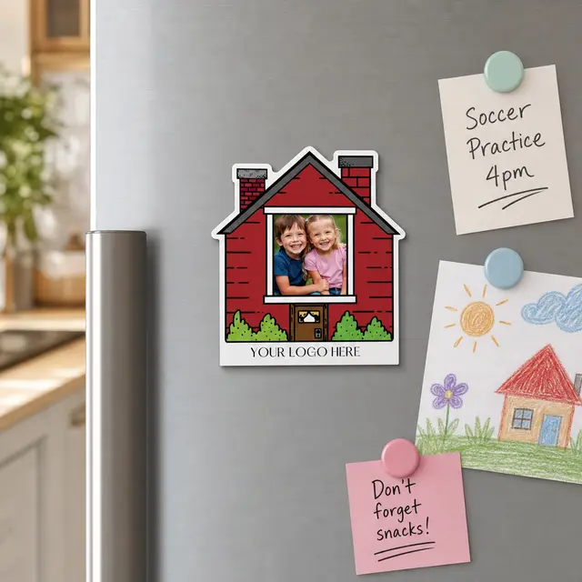 House Picture Frame Magnet - Rect Punch Out view 5