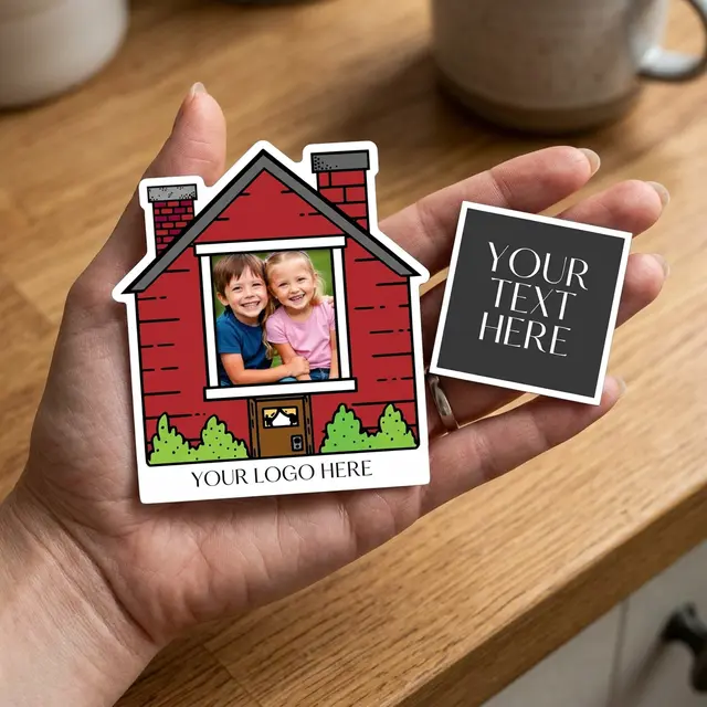House Picture Frame Magnet - Rect Punch Out view 6