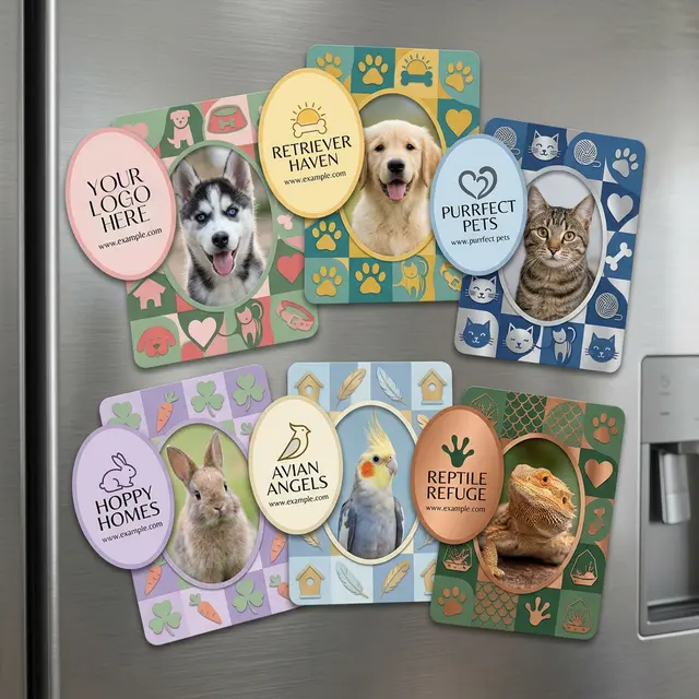 Oval Punch Out Picture Frame Magnets view 4