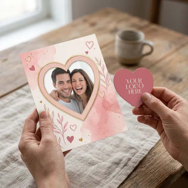 Heart Punch Out Picture Frame Magnet view 2