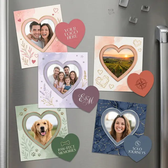 Heart Punch Out Picture Frame Magnet view 3