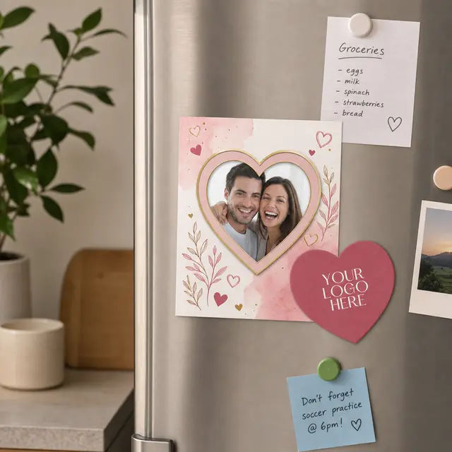 Heart Punch Out Picture Frame Magnet view 6