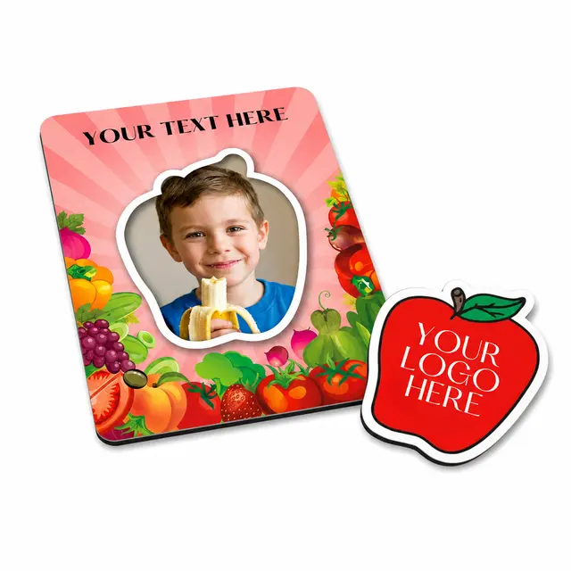 Apple Punch Out Picture Frame Magnet view 2