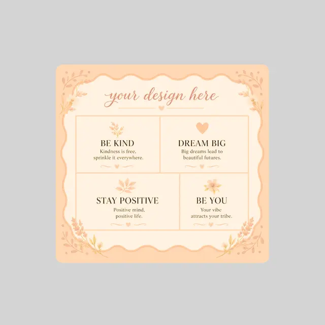 Picture Frame w/ 4 Message Magnets view 1