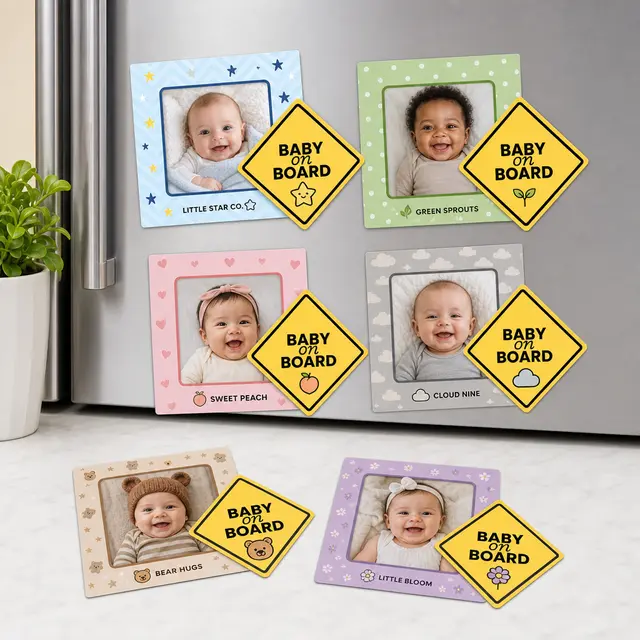 2-in-1 Square Car Magnet w/Picture Frame view 2