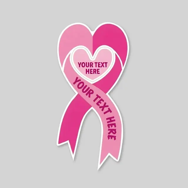 Ribbon Heart Car Sign Magnet view 1