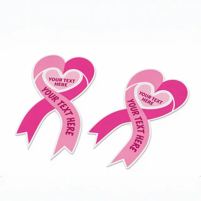 Ribbon Heart Car Sign Magnet view 2