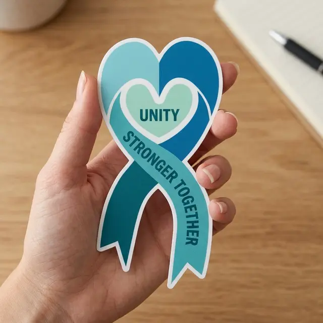 Ribbon Heart Car Sign Magnet view 4